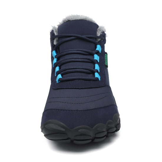 Bota zapatillas de invierno con punta ancha reforzada para proteger del frío y la humedad.