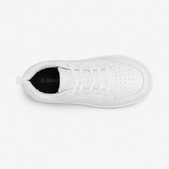 Calzado barefoot transpirable cuero sintetico blanco — zapatilla minimalista mujer Chile