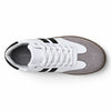 Vista superior de zapatillas ergonómicas blancas ZZFABER Niza 2.0, calzado plano respetuoso con puntera ancha para libre movimiento de los dedos en Chile.