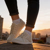 Saguaro Luck I crema barefoot lifestyle mujer — zapatilla barefoot casual crema en uso diario Chile