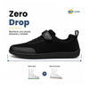 ZZFaber Kids Play I negro zero drop — zapatilla barefoot infantil negra suela plana Chile