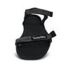 Sandalia barefoot Sowilo Raido negra vista superior mostrando diseño minimalista y ligero.