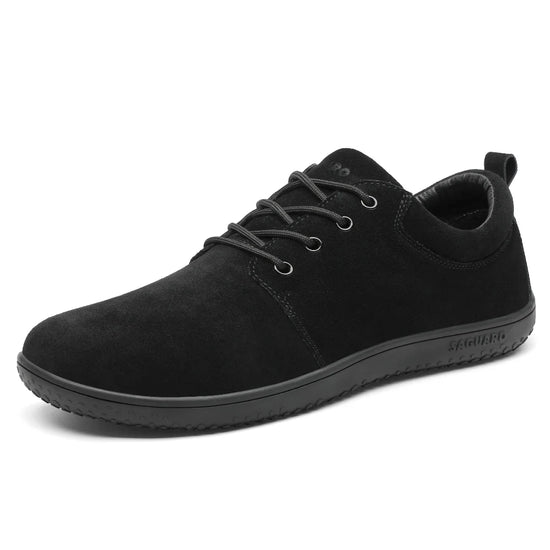 Zapato Saguaro Dream I negro vista lateral mostrando diseño barefoot.