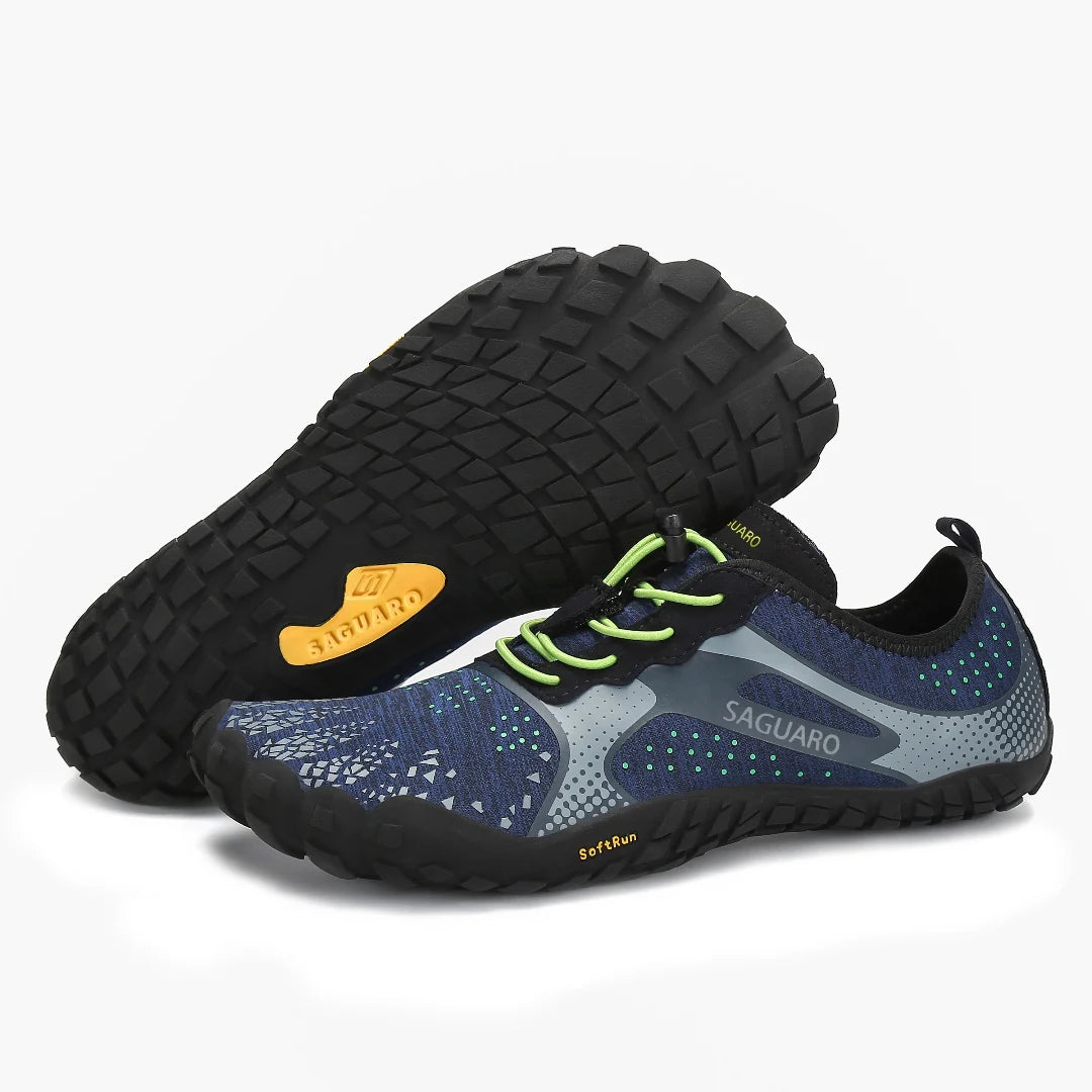 Zapatillas Saguaro Fast I azul mostrando suela y lateral juntas.