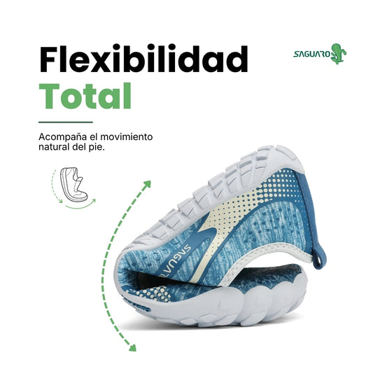 Flexibilidad de la Saguaro Fast I celeste deportiva.