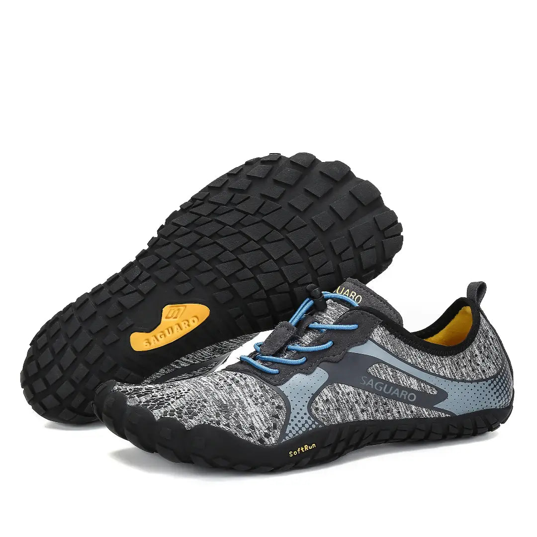 Zapatillas Saguaro Fast I gris mostrando suela y lateral en combinación.