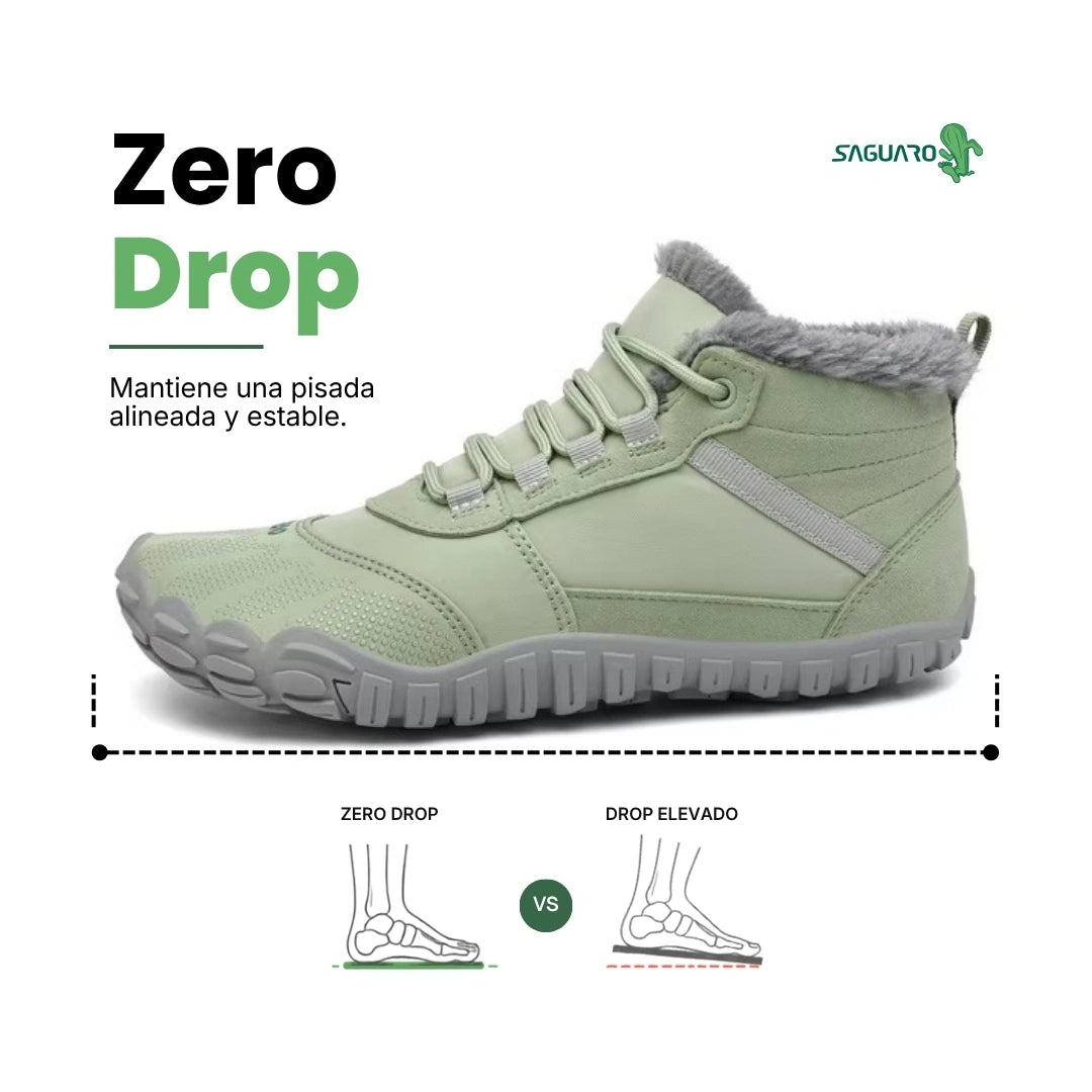 Saguaro Will I menta vista lateral mostrando suela zero drop.