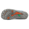 Suela de goma gris y naranja zero drop de zapatilla Saguaro infantil.