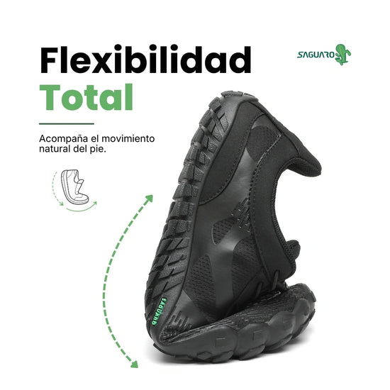 Saguaro Vitality III negro flexibilidad — zapatilla barefoot deportiva negra suela flexible Chile