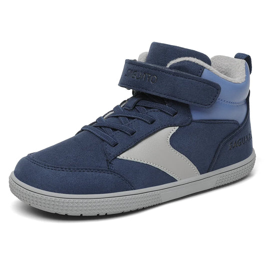Zapatillas anchas para niño color azul, calzado respetuoso ultraligero.