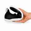 Zapatillas minimalistas veganas Sowilo Kenaz color negro, calzado respetuoso de textil transpirable con suela de caucho flexible en Chile.