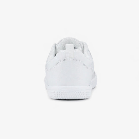 Zapato minimalista blanco alineacion postural — calzado barefoot zero drop mujer Chile